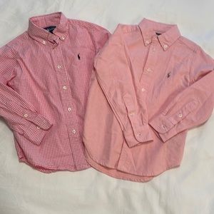 Bundle of 2 Ralph Lauren Pink Button Downs Both Size 4T
